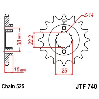Kolečko JT JTF 740