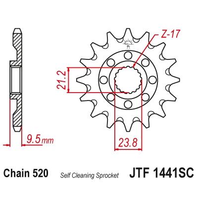 Kolečko JT sprockets JTF 1441 SC