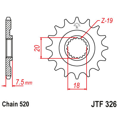 Kolečko JT sprockets JTF326