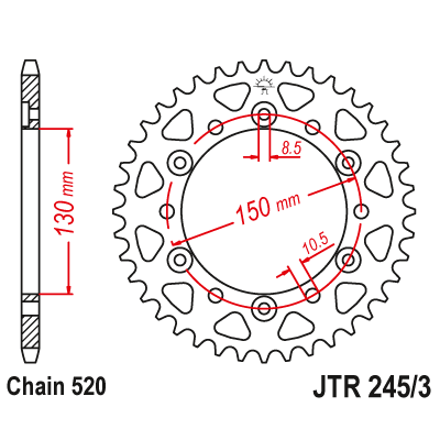 Rozeta JT Sprockets JTR245/3
