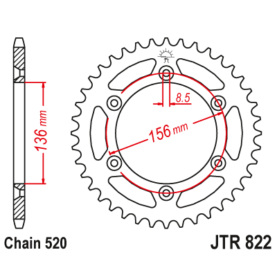 Rozeta JT Sprockets JTR822