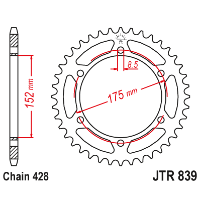 Rozeta JT Sprockets JTR839