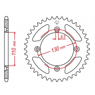 Rozeta M-Cax 51z. - Honda CR/CRF/80/85/150 - rovnaká ako JTR215