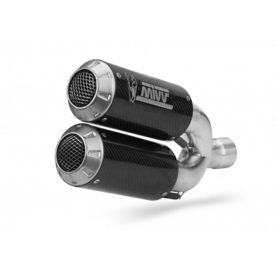2 koncovky  výfuku MIVV MK3 D.042.SM3C Karbón