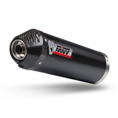 Koncovka výfuku MIVV OVAL O.010.LVC Oceľová čierna / karbónová čiapka