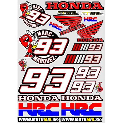 Nálepky Honda 93 A3