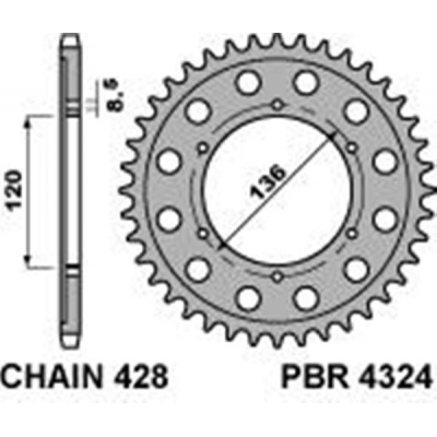 Rozeta PBR 4324 57z.