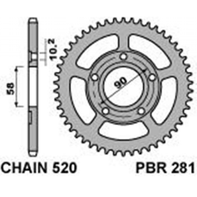 Rozeta PBR 281 35-39z.
