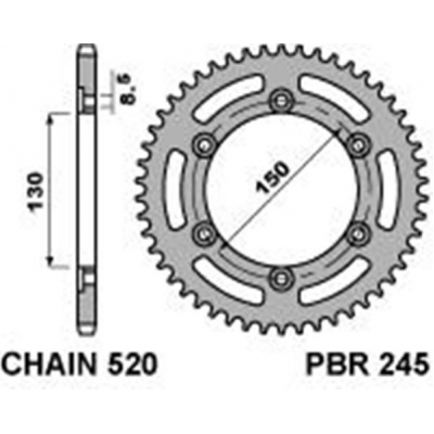 Rozeta PBR 245 40-53z