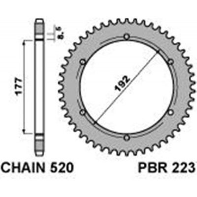 Rozeta PBR 223 50-52z.