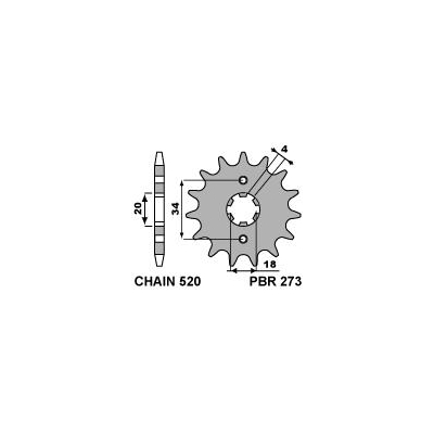 Kolečko PBR 273 12-14z.