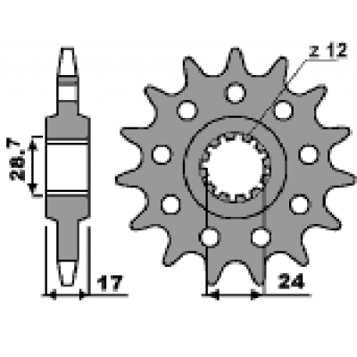 Kolečko PBR 295 14-16z.