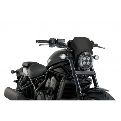 Plexi na motorku PUIG FRONTAL PLATE 20822N čierna hliník