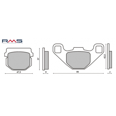 Brzdové obloženie RMS 225100040 organické