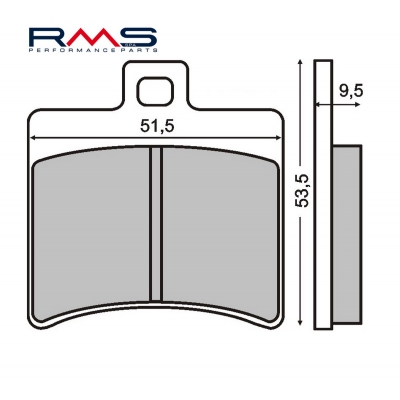Brzdové obloženie RMS 225100310 organické