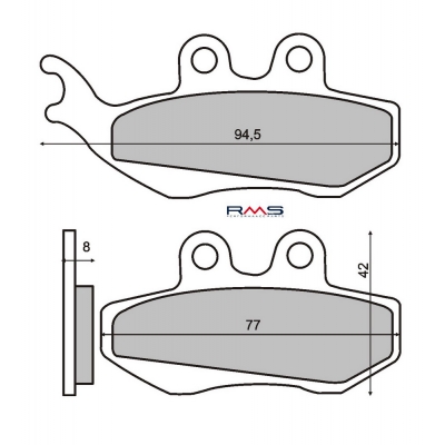 Brzdové obloženie RMS 225100360 organické