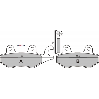 Brzdové obloženie RMS 225101070 organické