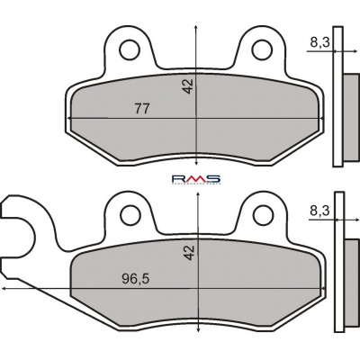 Brzdové obloženie RMS 225101620 organické