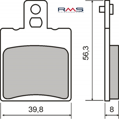 Brzdové obloženie RMS 225102020 organické