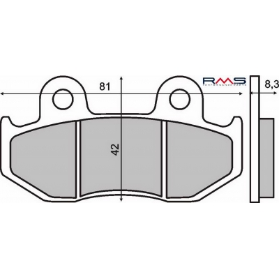 Brzdové obloženie RMS 225102650 organické
