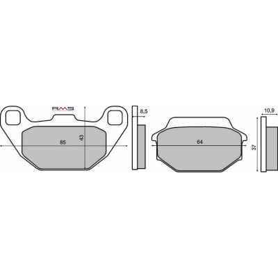 Brzdové obloženie RMS 225102710 organické