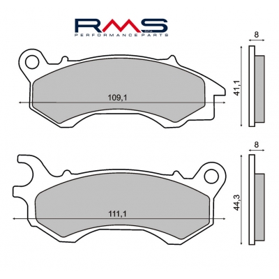 Brzdové obloženie RMS 225102780 organické