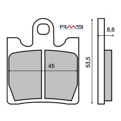 Brzdové obloženie RMS 225100380 organické