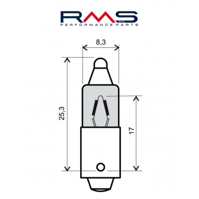 Žiarovka RMS 246510025 12V 23W, 180° (10 pieces)