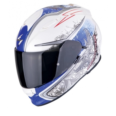 Prilba Scorpion EXO-491 Run White Blue 2025