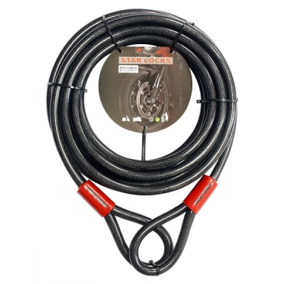 Bezpečnostné lanko proti krádeži Ø15mm x 9m