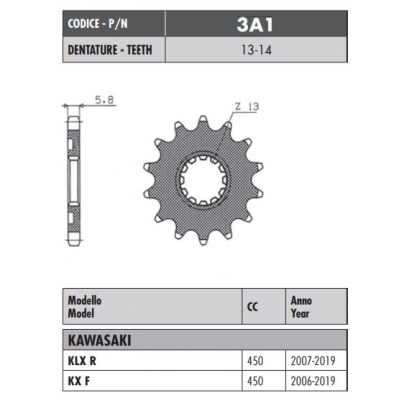 Kolečko Sunstar 3A1 13z.