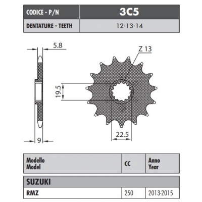 Kolečko Sunstar 3C5 13z.