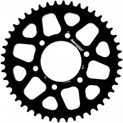 Hliníková reťazová rozeta SUPERSPROX RAL-478:46-BLK čierna 46 zubov,520