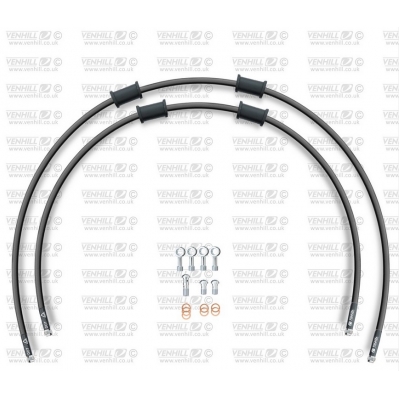 CROSSOVER-predok-sada Venhill POWERHOSEPLUS KAW-6028F-BK (2 hadice v sade) čierna hadica,chrómové koncovky