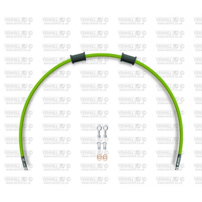 Hadica prednej brzdy sada Venhill POWERHOSEPLUS HON-2012F-GR (1 hadica v sade) zelené hadice, chrómové koncovky