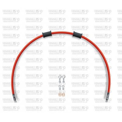 Hadica prednej brzdy sada Venhill POWERHOSEPLUS HON-5014FS-RD (1 hadica v sade) červené hadice, nerezové koncovky