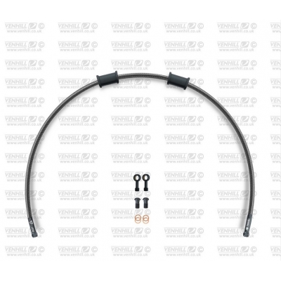 Hadica zadnej brzdy Venhill POWERHOSEPLUS YAM-6012RB-CB (1 hadica v sade) karbónové hadice, čierne koncovky