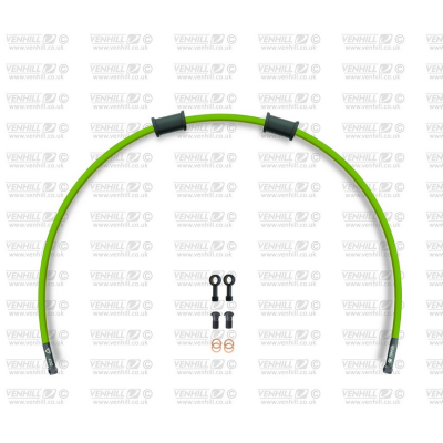 Hadica zadnej brzdy Venhill POWERHOSEPLUS YAM-7002RB-GR (1 hadica v sade) zelené hadice, čierne koncovky